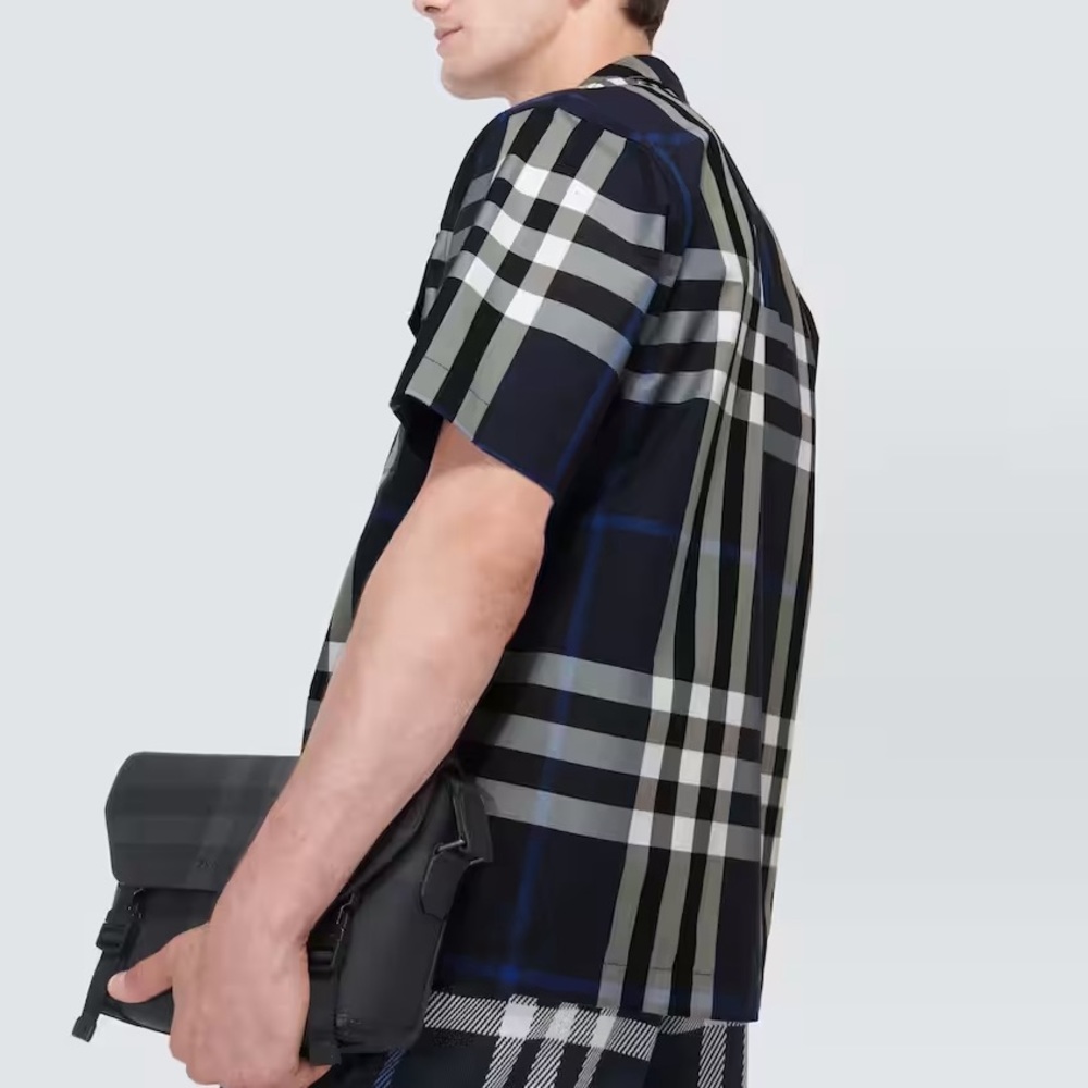 BURBERRY Blue and white Plaid Willem Shirt size XL - Picture 3 of 4
